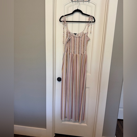 wild fable Dresses & Skirts - wild fable Pastel Stripe Smocked Maxi Dress - Pink, Yellow, Blue, Cream